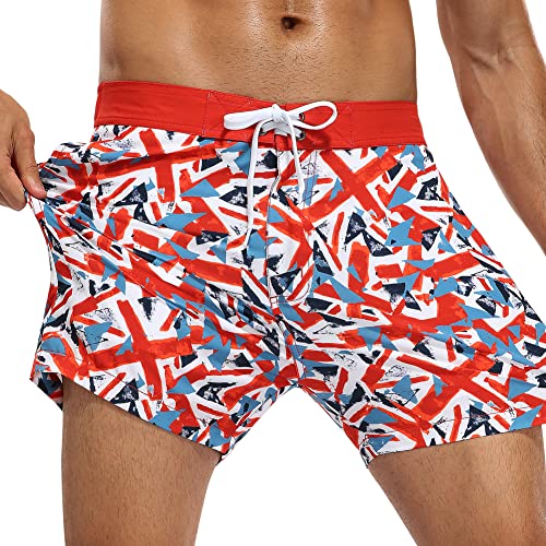 ninovino Men's Swim Trunks Quick Dry Bathing Suit Shorts with Zipper Fly2