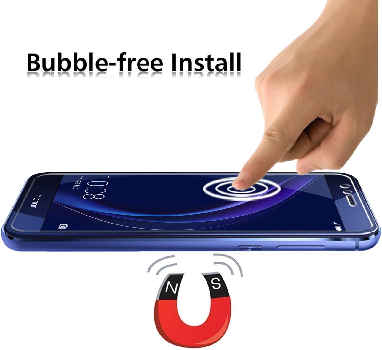 [2 Pack] iVoler [Tempered Glass] Screen Protector for Huawei Honor 8, [0.3mm Ultra Thin 9H Hardness 2.5D Round Edge] with Lifetime Replacement Warranty