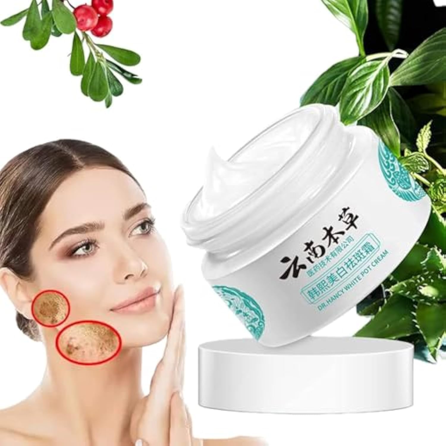 Dr Hancy White Spot Cream, Whitening Freckle Cream Remove Melasma Cream, Dark Spot Remover for Face Hyperpigmentation Treatment, Smooth Skin Face Moisturizer Cream for All Skin Types (2PCS)