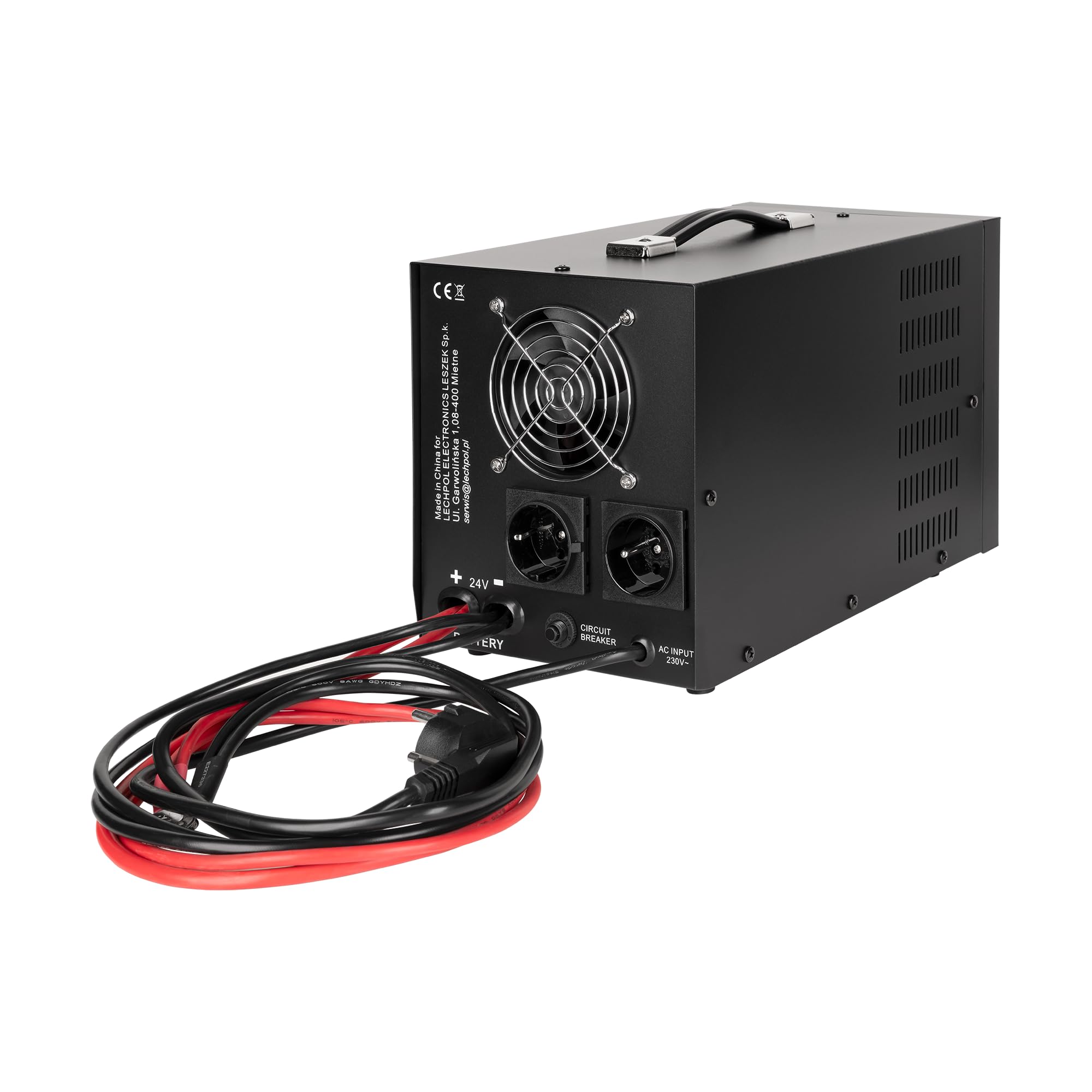 KEMOT Zasilacz Awaryjny PROsinus-2600/24-LFP4 Przetwornica z Czystym Przebiegiem Sinusoidalnym i Funkcją Ładowania 24V 230V 2600VA/1800W
