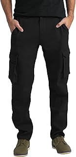 BlauerHafen Pantalones cargo para hombre, ropa de trabajo pesada, táctica, superelásticos, de algodón flexible, recto, 12 bolsillos, ajuste relajado, pantalones de trabajo, todos los tamaños, 32 W44
