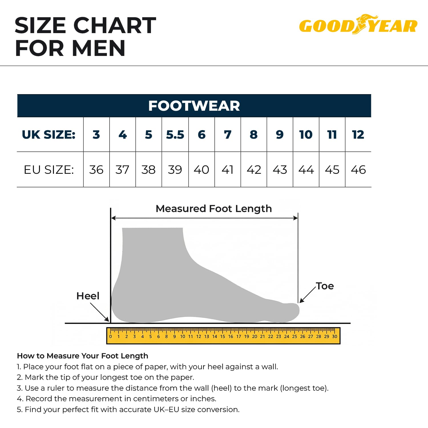Goodyear Mężczyźni Metallfreie Arbeitssicherheit Trainer Mit Non Metallic Stoffkappe S1p / / Hroobuwie ochronne