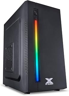 GABINETE GAMER VX GAMING AUSTRALIS PRETO FRONTAL COM FITA LED RGB, VINIK, 32374