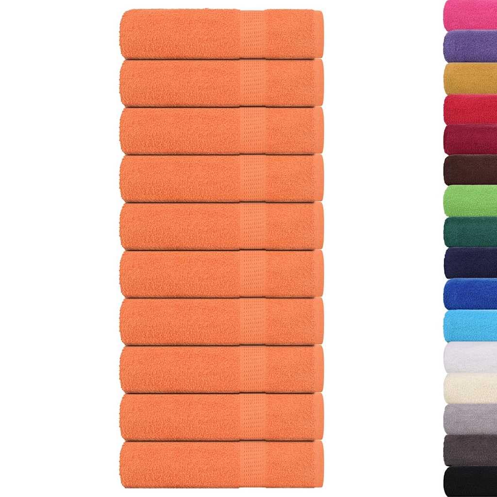 Casa & Giardino,Biancheria e biancheria da letto,Asciugamani,Asciugamani doccia 10 pz Arancione 70x140 cm 360 gsm 100% Cotone