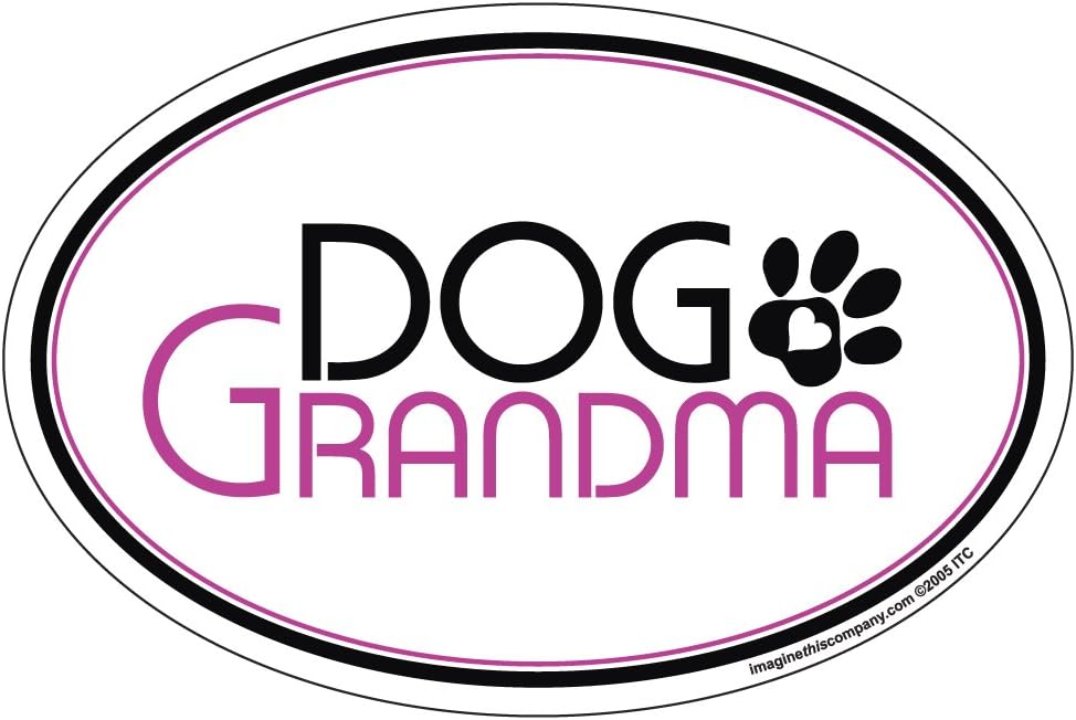 Imagine This Oval Magnet, Dog Grandma