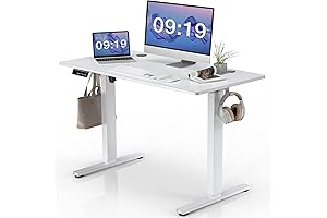 SMUG Electric White Standing Desk
