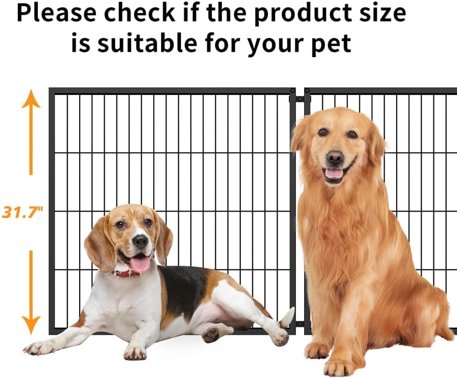 Large Dog Cage, Dog Kennel for Medium Dogs, Puppy Playpen with Top, Indoor Pet Cage, Heavy-Duty Construction, Easy Access Doors, Secure Design, Ideal for Home Use, 63.7" W x 34.2" D x 31.7" H