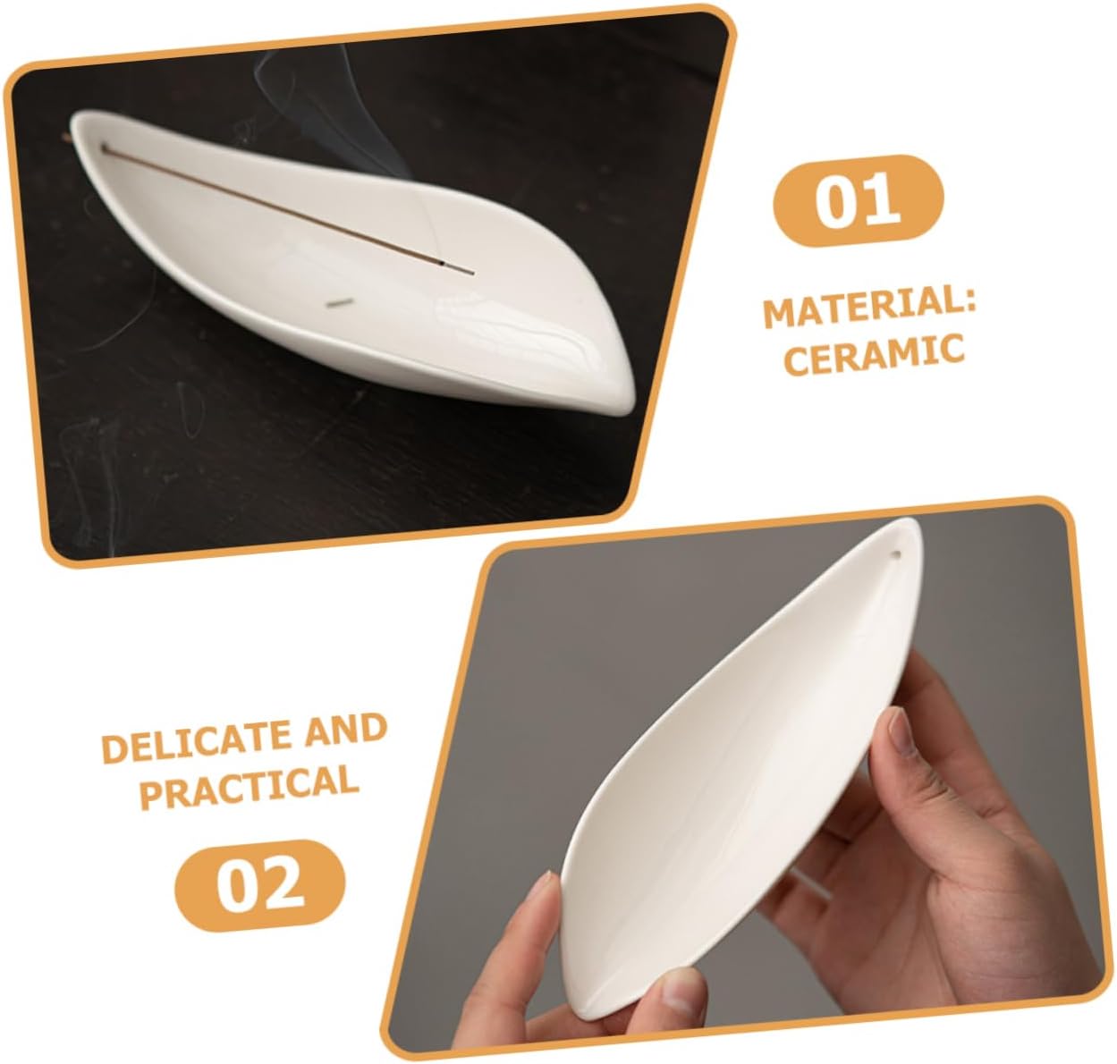 GLEAVI Ceramic Tea Scoop for Kung Fu Tea Ceremony 5.5-inch Porcelain Spoon Coffee Beans and Sugar for Home and Office Use