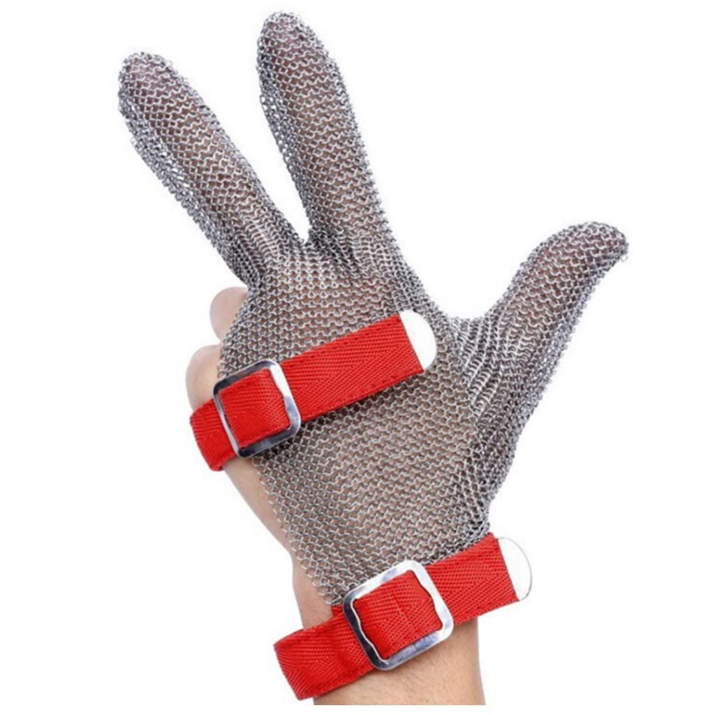 Guantes Resistentes al Corte de Metal Pesado, Guantes de Alambre de Acero Ajustables, adecuados for Aventuras al Aire Libre, ostras, Tallado de Madera (Size : 1pcs/XS)
