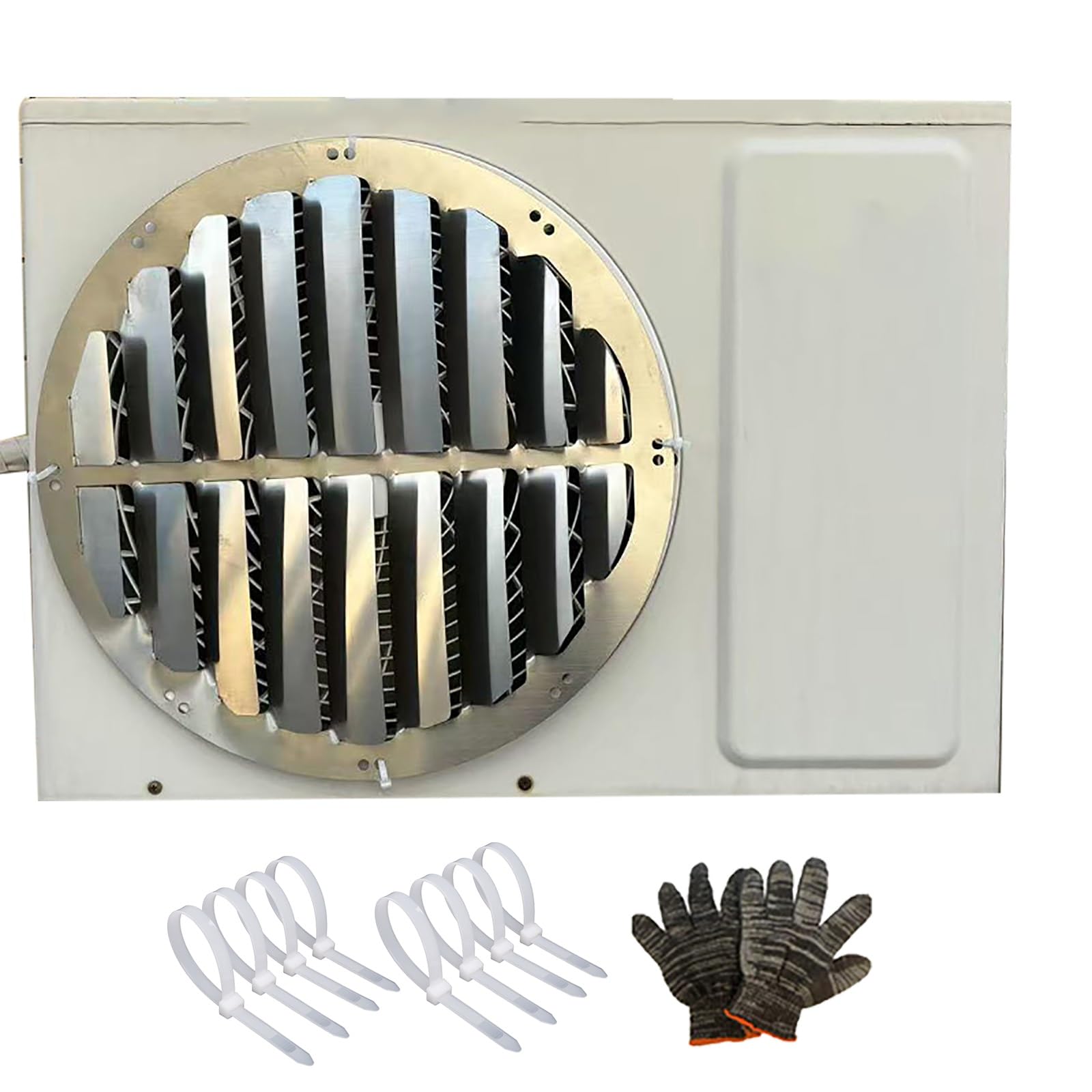 QYMYOZ Air Conditioner Cover, Stainless Steel Outdoor Unit Protection, Wind Deflector Shutter for AC Units, Weatherproof Shield, Durable Guard for External Air Conditioners