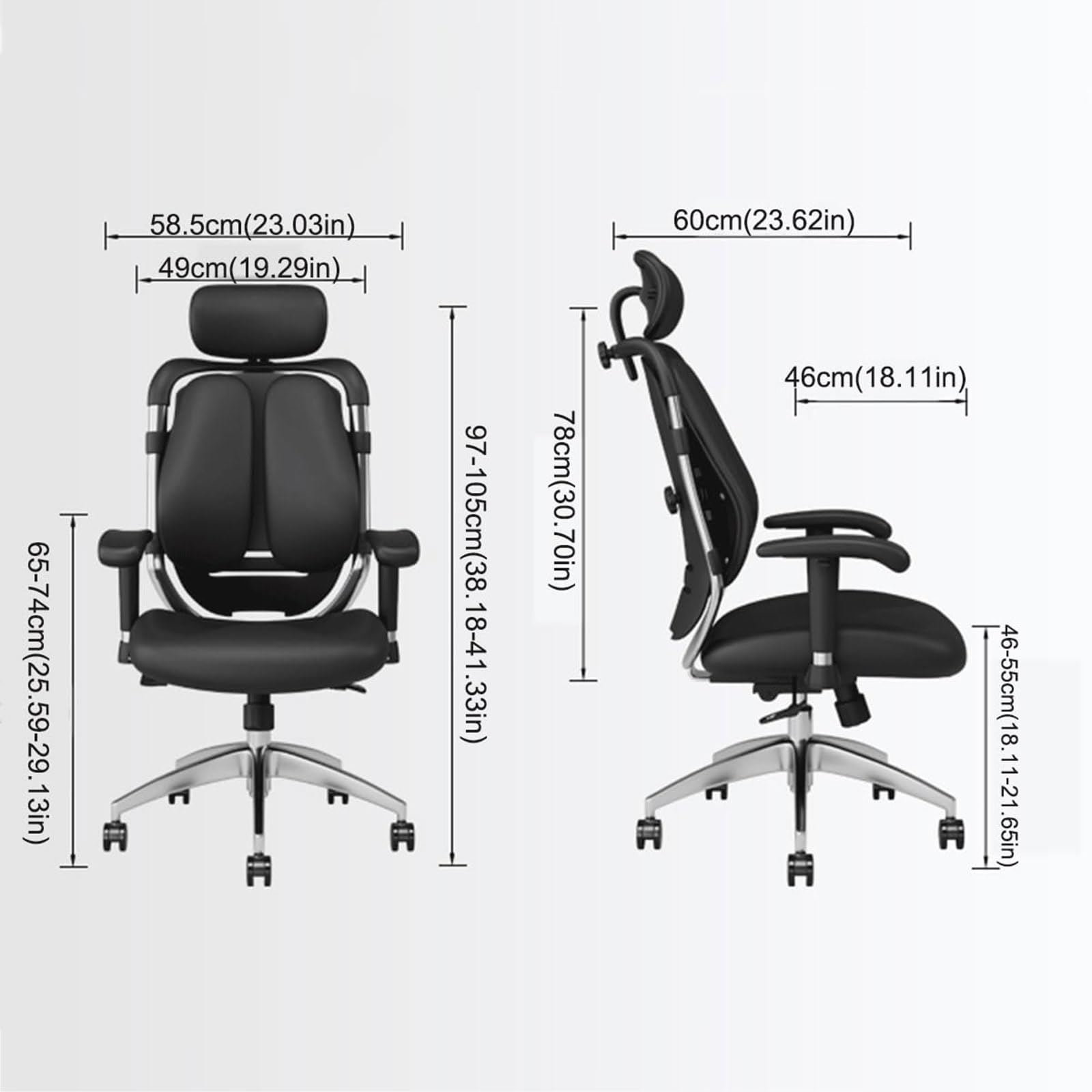 Sedia da ufficio da gioco, ergonomica, con schienale alto, con supporto lombare, reclinabile, per giocare e lavorare, design confortevole per lunghe ore