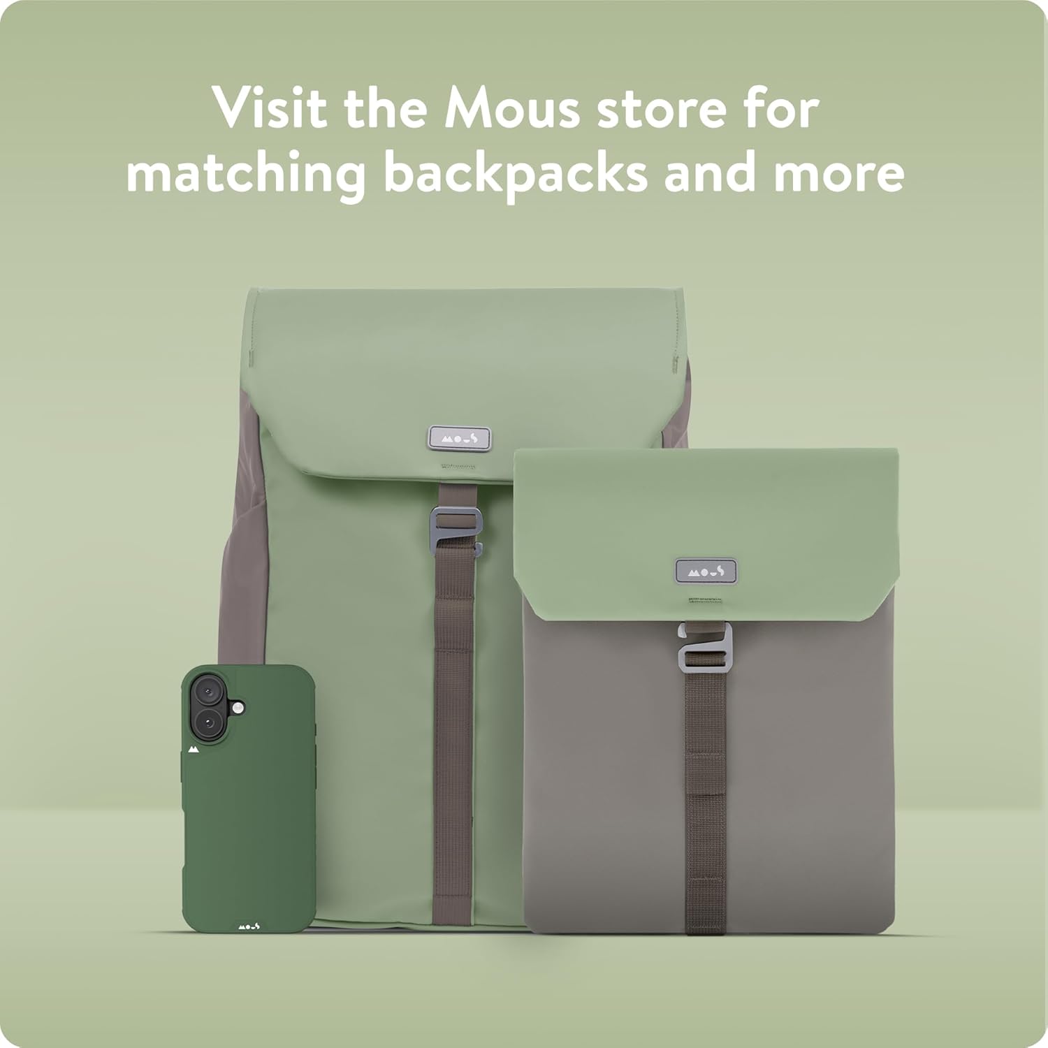 Mous – Laptop Bag 14 inch Case - Universal Laptop Sleeve – Water Resistant Durable Cover - Sage