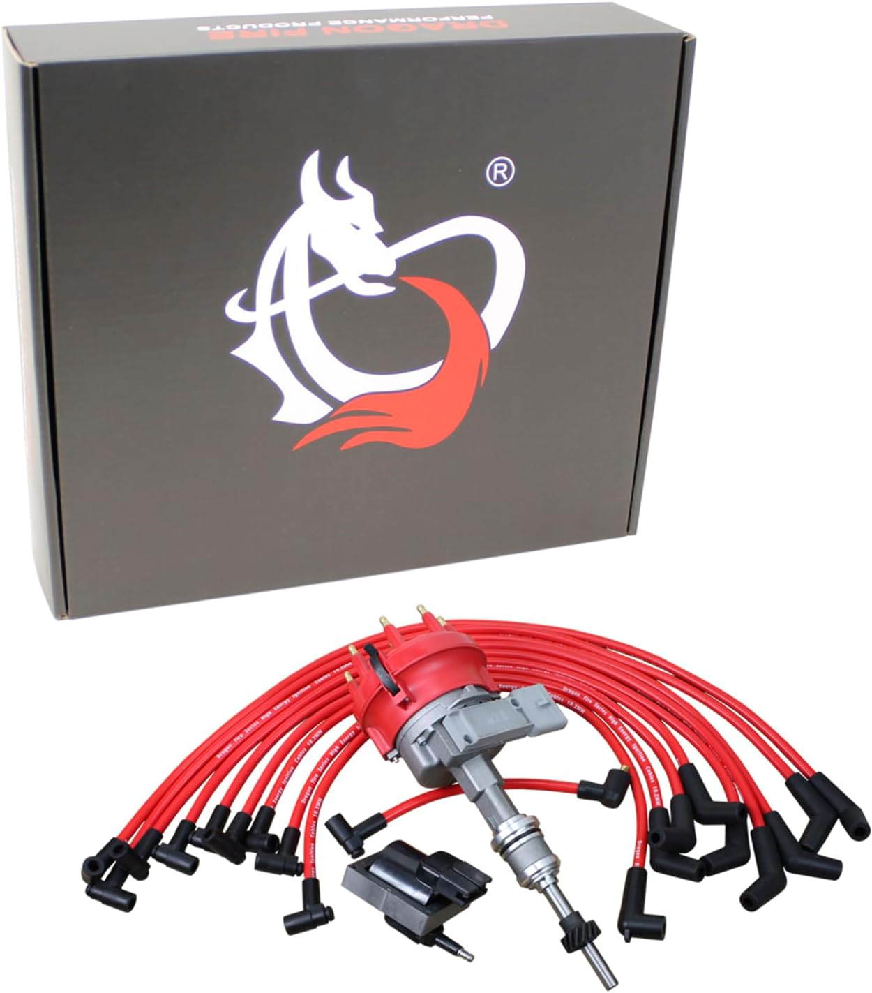 AIP Electronics New Dragon FIRE Performance Complete Power Pack EFI Ignition Distributor Coil and Plug Wires for 1985-1993 Ford Mercury Lincoln 5.0L V8 OEM Fit Kit-1041
