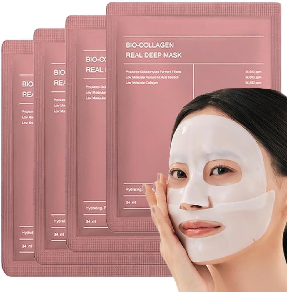 Bio-Collagen Overnight Face Mask | Korean Glass Skin Hydrogel Mask for Deep Hydration, Pigmentation, Anti-Aging & Pore Minimizing | Hyaluronic Acid, Niacinamide, Vitamin E & Centella (Pack Of 1)