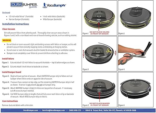 Miniatura 6 de VacuBumper - Protector de Parachoques Robot - Protector de Parachoques Ultra Suave, de Paño y Espuma de Caucho para Aspiradoras Robóticas - Duradero