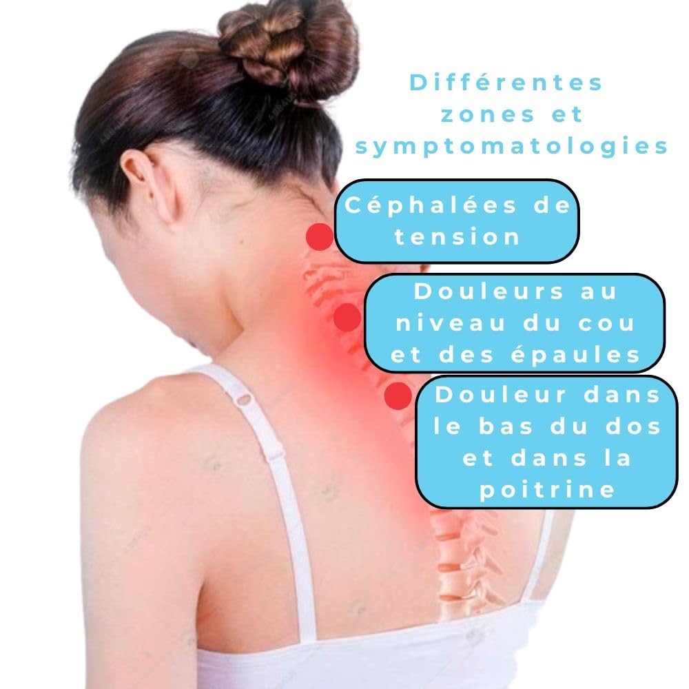 Oreiller Ergonomique de Traction Cervicale avec 8 Points Magnétiques | Soulagement des Douleurs Cervicales Nuque et Épaules | Coussin Chiropratique Correttif | Relaxation et Étirement