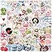 110PCS Aesthetic Sticker Clean Girl Aesthetic Stickers for Girls Pink Bow Girly Stickers Waterbottle Vinyl Stickers(Pink and Blue)