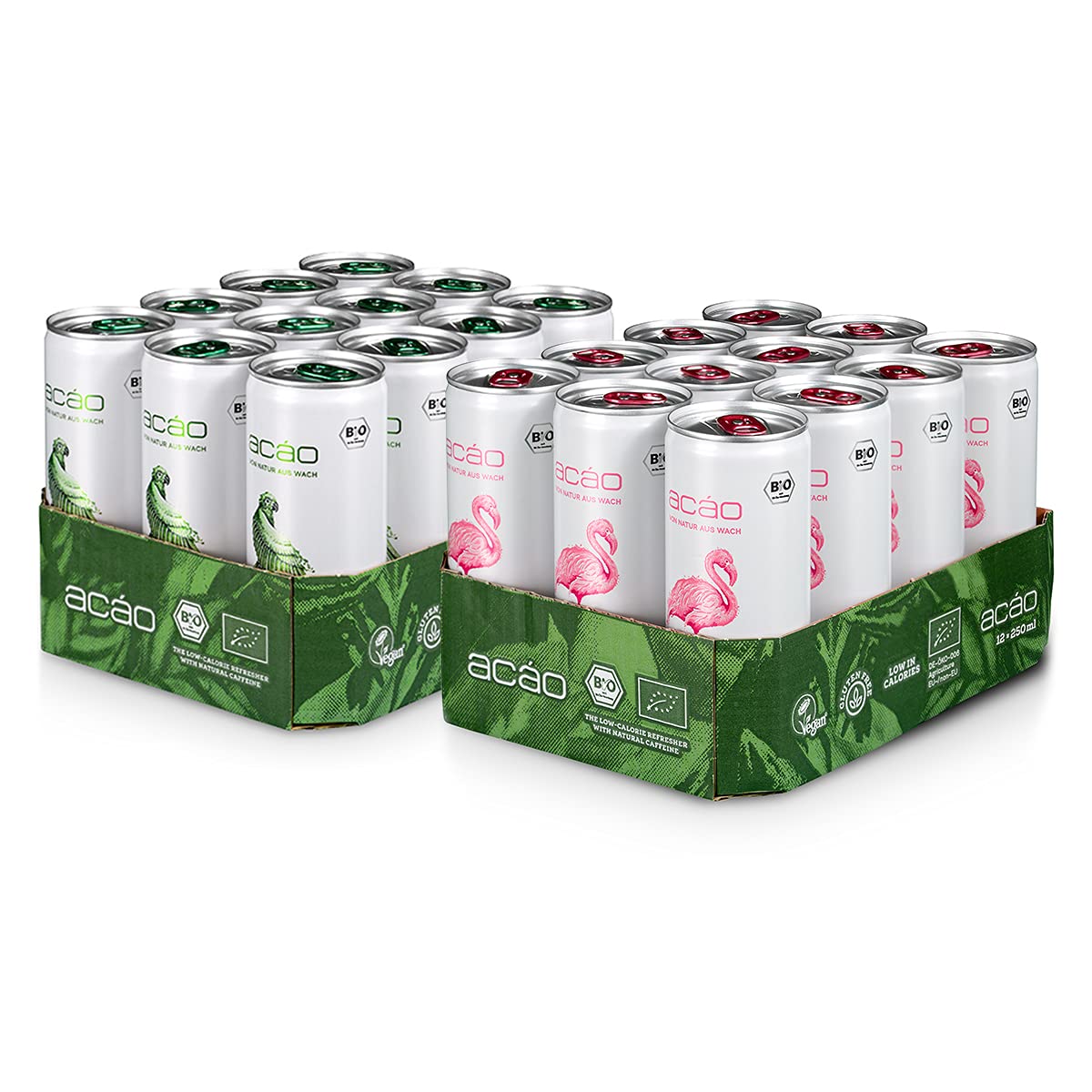 acáo Bio-Erfrischungsgetränk –Quitte-Zitrone & Pink Grapefruit (24 × 250 ml Dose) – die gesunde Alternative zu Energy Drinks – kalorienarm & vegan