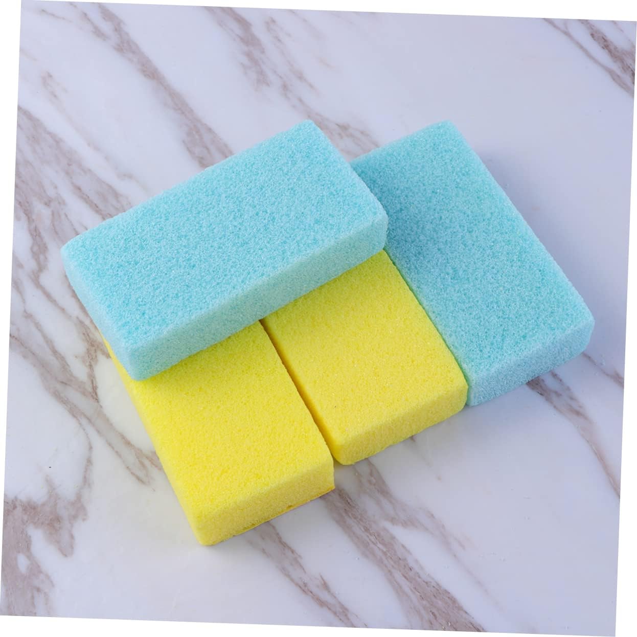 Beavorty 4PCS Natural Pumice Foot Scrapers Rough Stone Callus Removers for Men Women Dead Skin Exfoliating Foot Rubbing Stones with Smooth Edges Spa Tool Random Color