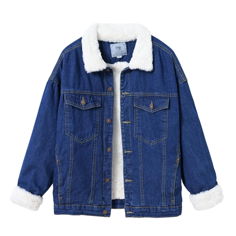 Fashion Mens Denim Trucker Jackets Slim Fit Mens Jeans Jacket Cotton Outwear Coat Long Sleeve Plus Size Male