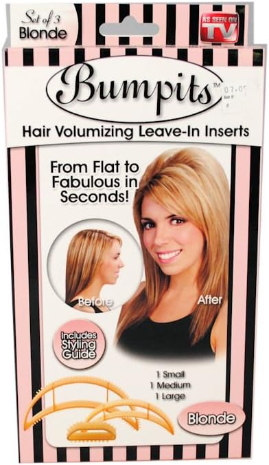 Bumpits Hair Volumizing Leave-In Inserts, Blonde 3 ea