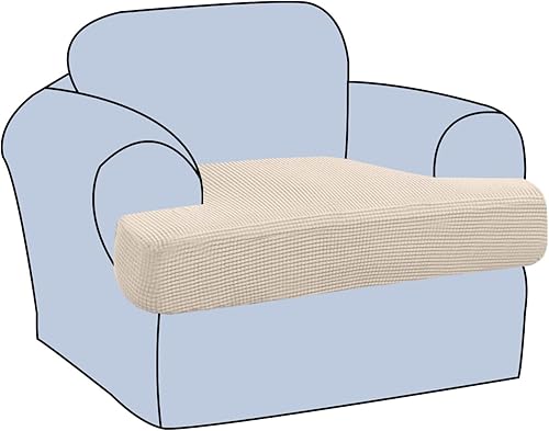 HVERSAILTEX Funda elástica con cojín en T para sofá funda de cojín en T para sala de estar funda de cojín en T con bandas elásticas tela jacquard