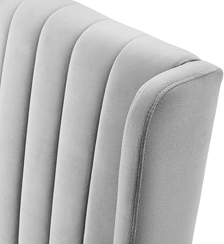 Miniatura 7 de Modway Renew Parsons Performance - Sillas auxiliares de terciopelo para comedor, juego de 2 unidades, color gris claro