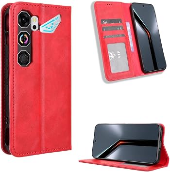 ZTE Nubia Neo 5 GT Case [Wallet Case] [Kickstand] [Card Slots] [Magnetic Flip Cover] Compatible with ZTE Nubia Neo 5 GT SmartphoneRed