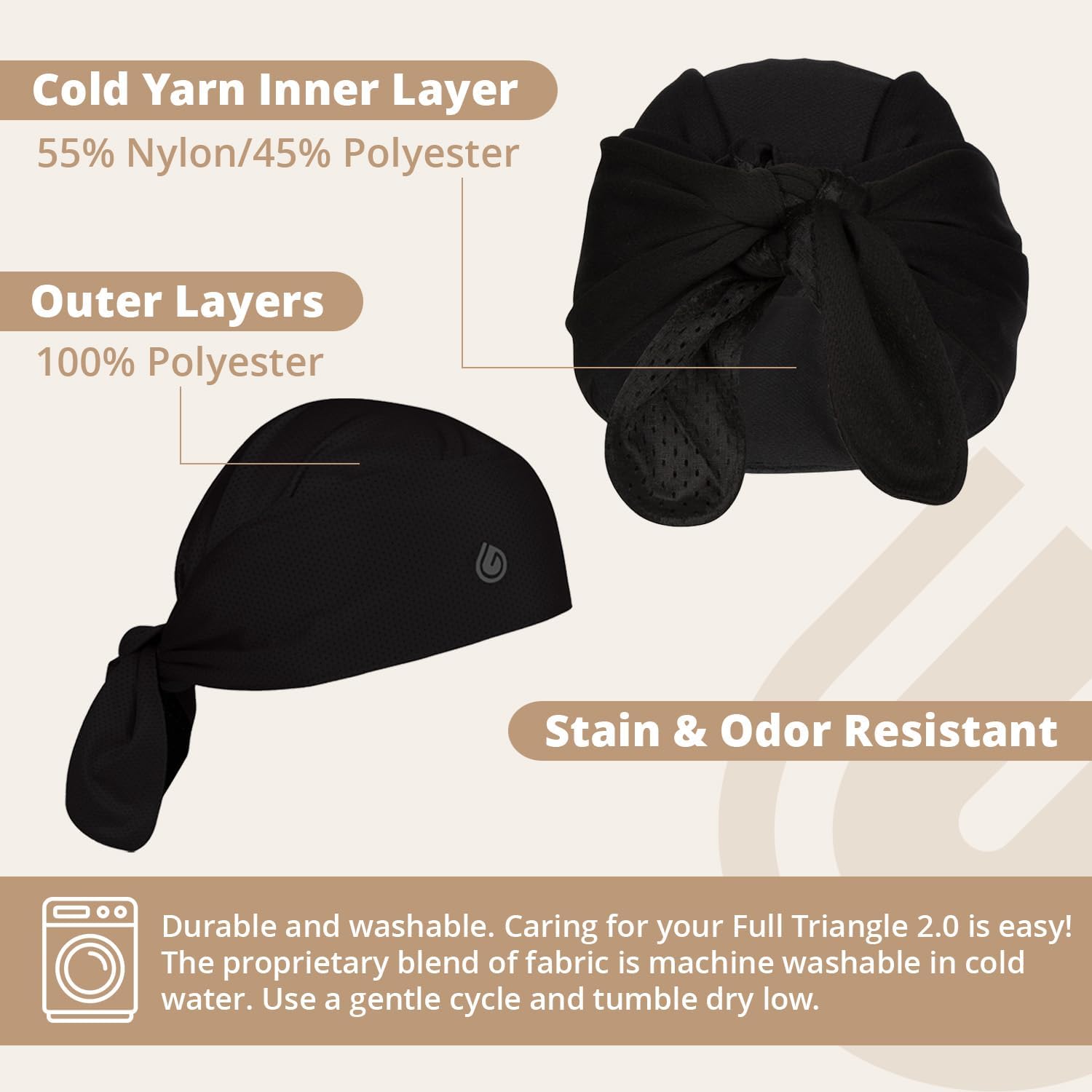 Full Triangle 2.0, Tri-Layer EvapoCOOL Ventilation Technology, Adjustable Tie Full Coverage Bandana