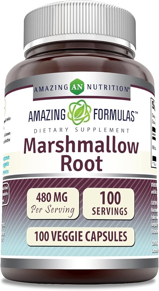 Amazing Formulas Marshmallow Root Extract 480mg 100 Veggie