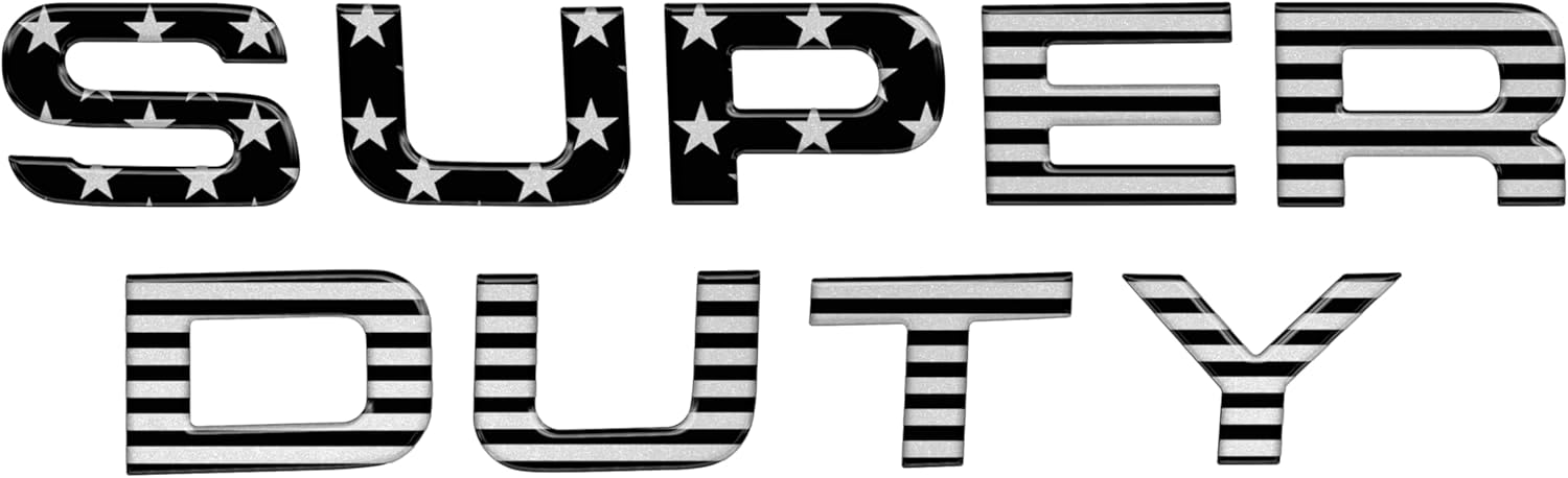 TUFSKINZ | Hood Letter Inserts - Compatible with 2008-2016 Ford Super Duty - 9 Piece Kit