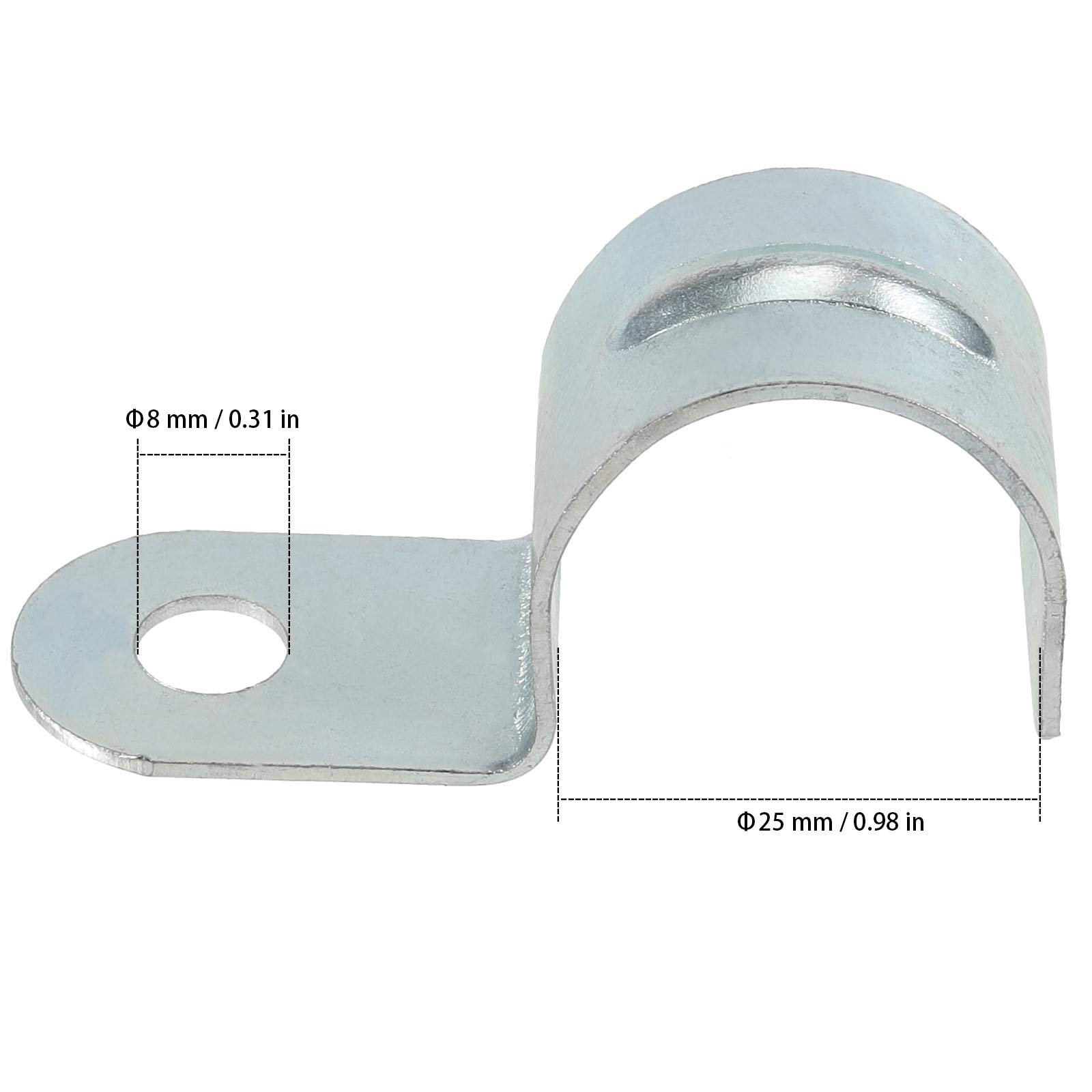 200 correas de tubo de metal de 2,5 cm, resistentes y duraderas para fijar conductos EMT y otras tuberías en diferentes superficies