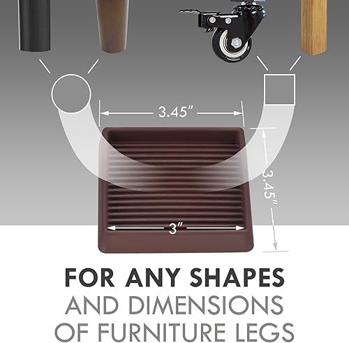 Miniatura 2 de Copas de goma 3 x 3, almohadillas antideslizantes para muebles, agarre antideslizante para muebles, pies antideslizantes para muebles, protector de