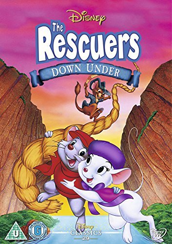 Image of Disney The Rescuers Down Under [DVD] [1991] Movie Poster Unframed Plastic Wall Art for Living Room