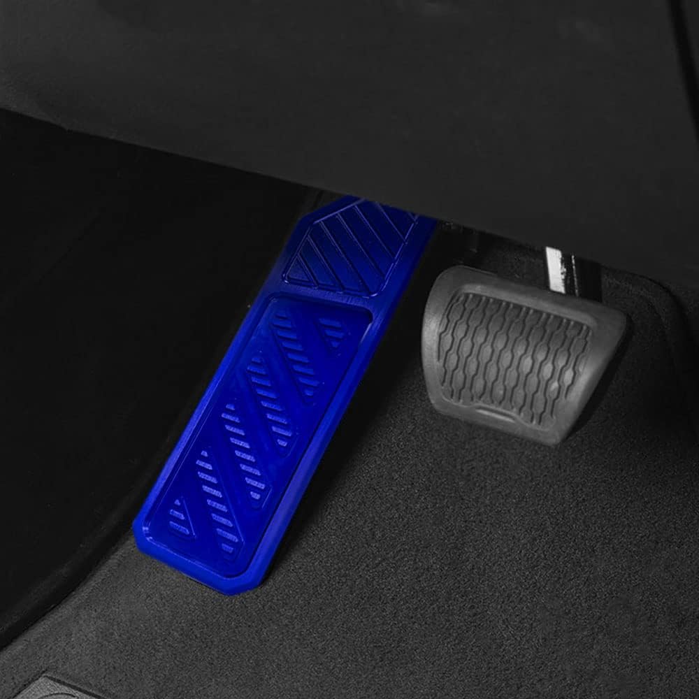 BOYUER for Jeep Wrangler JL 2018-2026/Gladiator JT 2020 2021 2022 2023 2024 2025 2026 Aluminum Anti-Slip No Drilling Dead Pedal Pad Cover Foot Pedal Pads Kit Interior Decoration Accessories(Blue)