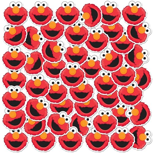 Sesame Street Elmo Face 50ct Vinyl Sticker Tablet Elmo Face Variety Set