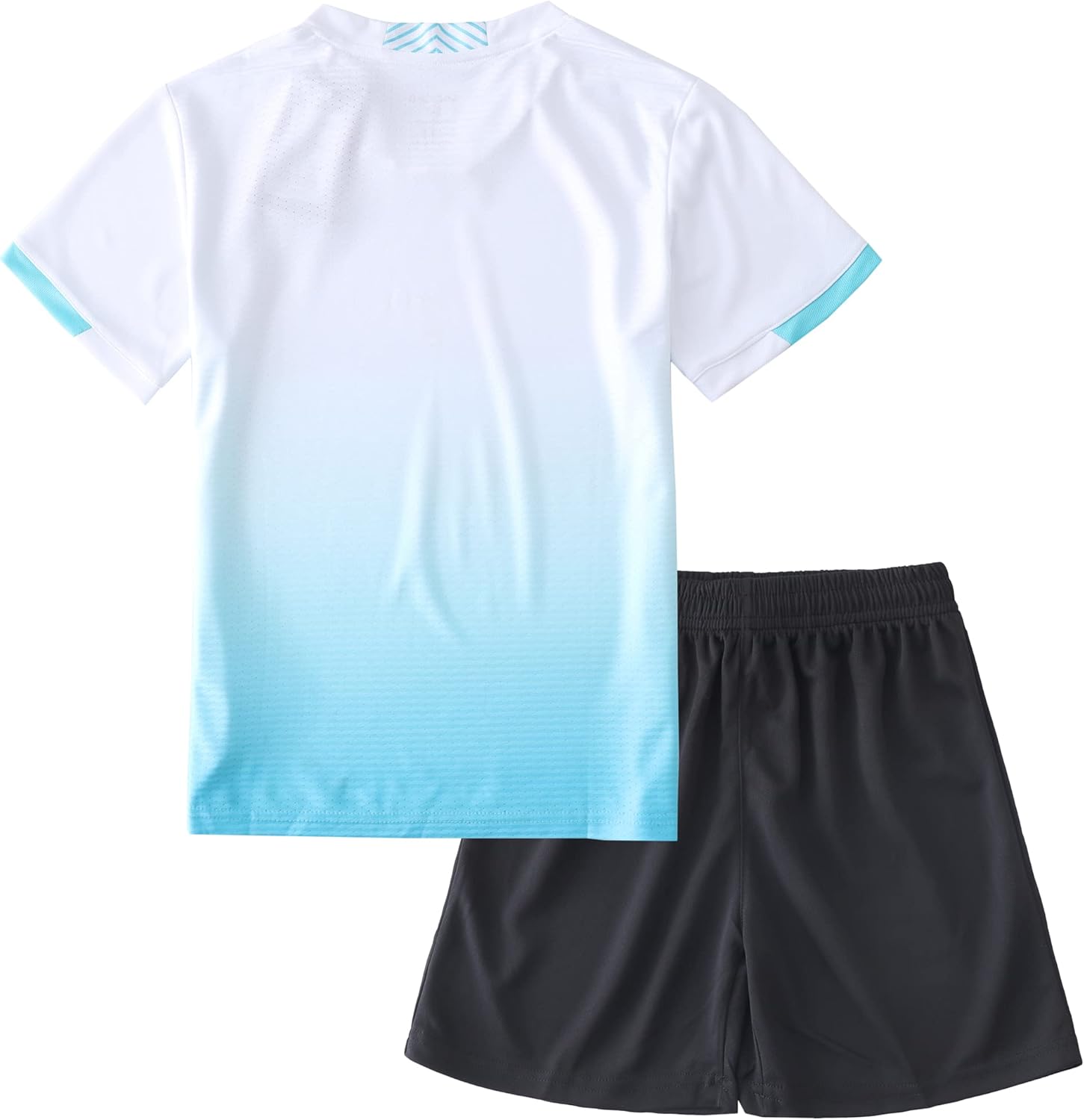 Hiheart Boys Quick Dry Short Sleeve T-Shirt and Mesh Shorts Soccer Set - Image 2