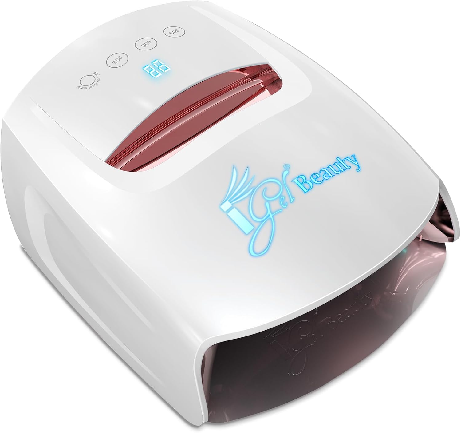 iGel Beauty LED PRO Nail Lamp – Rose Gold, 48W Rechargeable UV/LED Nail Dryer, Cordless with 5200mAh Battery, Motion Sensor, Timer Settings, Low Heat Mode, Professional Gel Nail Lamp
