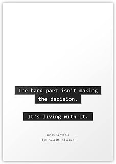 Law Abiding Citizen Making the decision Quote Poster
