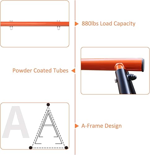 Miniatura 2 de Marco de columpio para porche, soporte de columpio de capacidad de peso de 880 libras, columpio de marco en A resistente, marco de soporte para