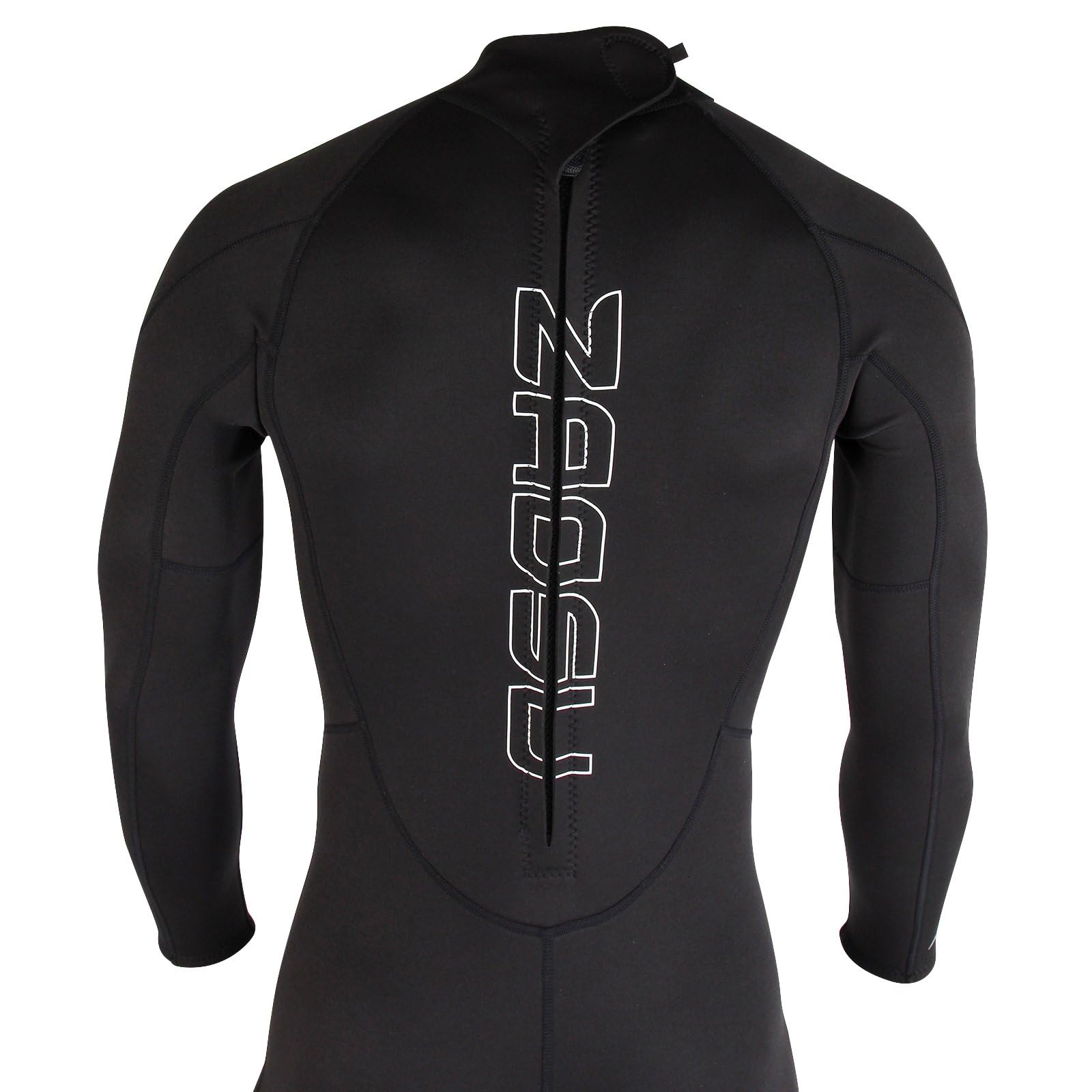 ZAOSU Neopren Fullsuit Aqua Essential | 3 mm Neopren - Schwarzer Freiwasser Neoprenanzug, Rückenreißverschluss, SUP, Schnorcheln, Surfen, Tauchen, Schwimmen