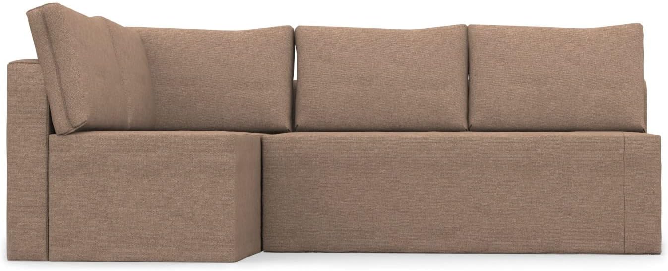 comfortly Corner Sofa Bed Slipcover Replacement Hand Made Compatible with FRIHETEN Corner Sofa Bed Left with 5 Cushions - Covers ONLY (Crown - Antelope)