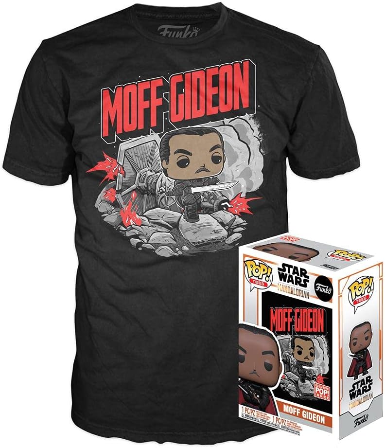 Star Wars Funko The Mandalorian Pop! & Tee Box Moff Gideon Size L Shirts