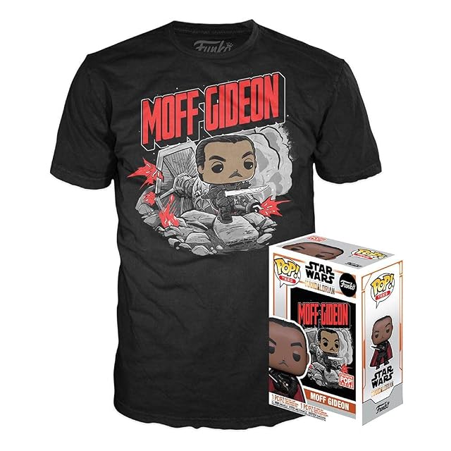 Star Wars Funko The Mandalorian Pop! & tee Box Moff Gideon Size L Shirts