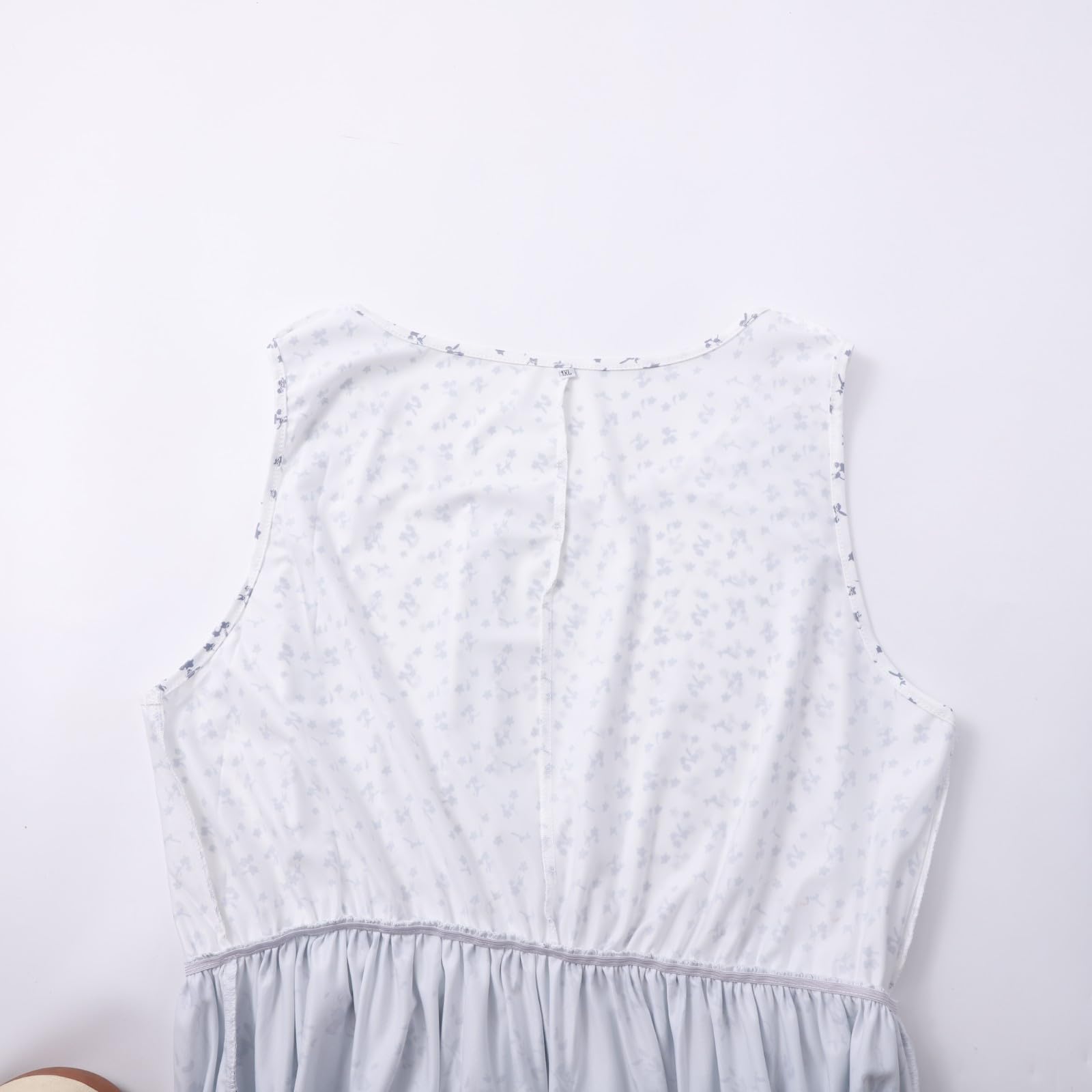 Vestito Donna Estivo Lungo Vestiti Estivi Comodo Casual Stampa Floreale Copricostume Mare Girocollo Senza Maniche Abito Elegante Boho Abiti Taglie Forti Chic Prendisole Vacanza da Spiaggia