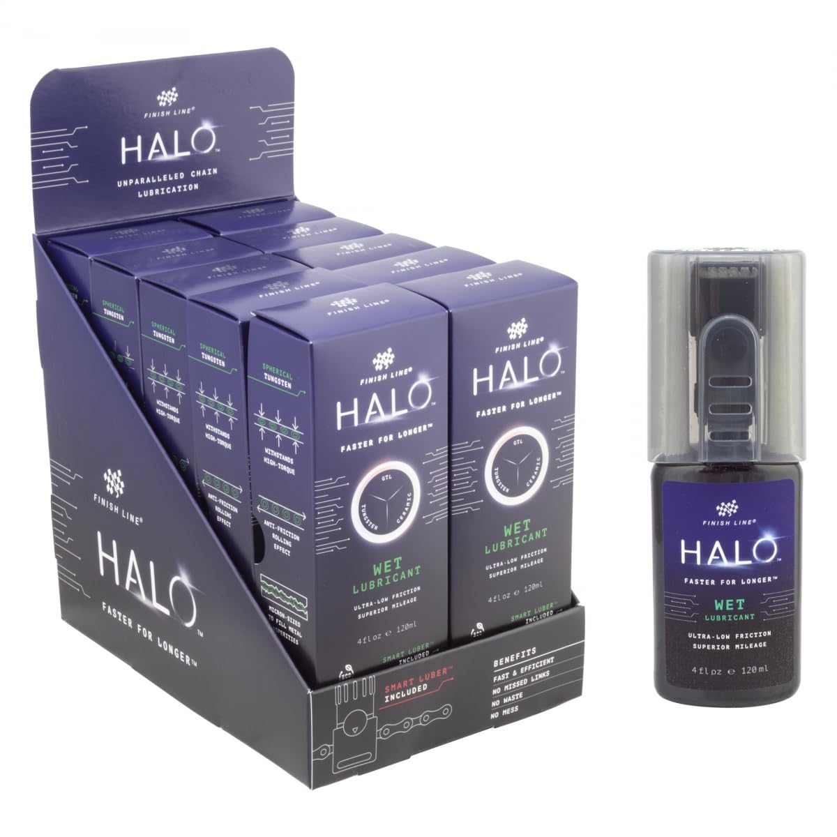 Finish Line Halo Wet Lubricant Squeeze Bottle 4 oz