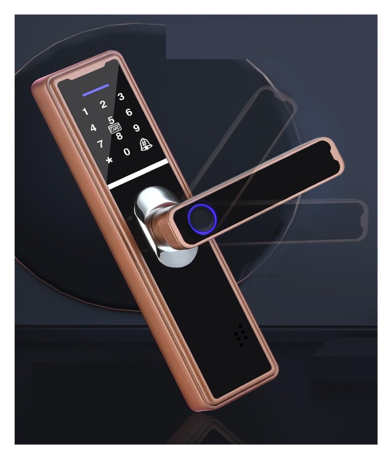serratura elettrica Serratura elettronica Smart Lock Serratura for porta con impronta digitale senza chiave con maniglia Tastiera touchscreen for ufficio di hotel intelligente(Svart)