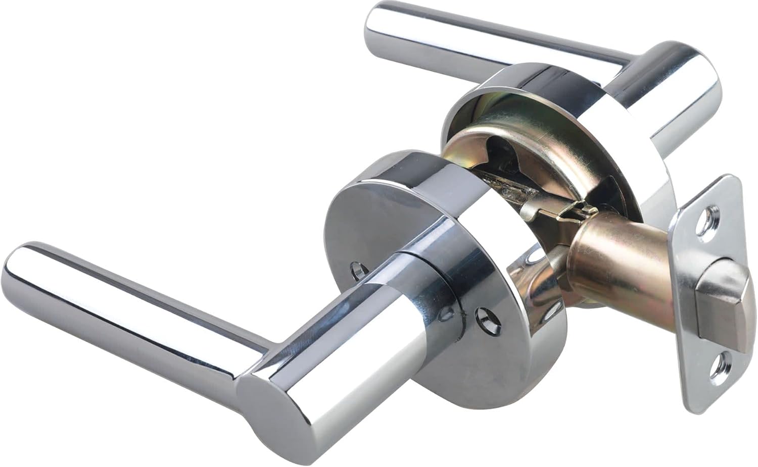 Miseno MLK4012 Elkton Round Rod Passage Door Lever Set - Matte Black