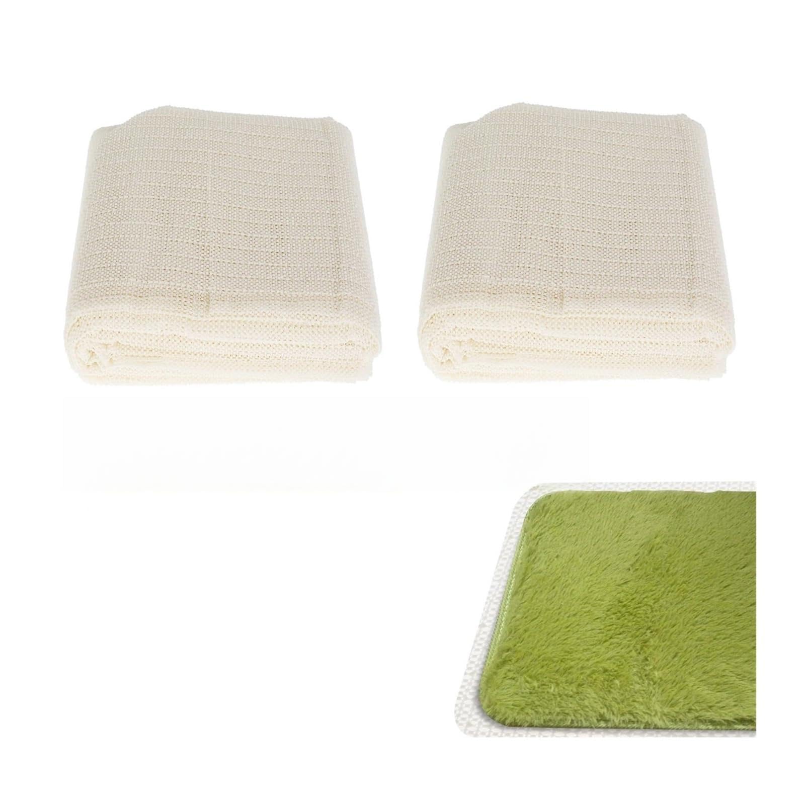 Antideslizante para Alfombras PVC Non Slip Rug Pads Carpet Underlay Gripper | Anti Multi Purpose Liner Mat Mesh Non-Slip lining(2pcs 70cmx1.6m)