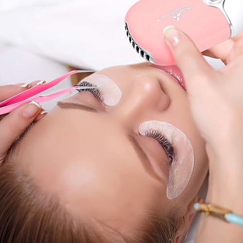 Miniatura 5 de Ventilador USB de aire acondicionado de mano, secador de pestañas recargable, mini ventiladores portátiles con 2 pinzas rectas y curvas para